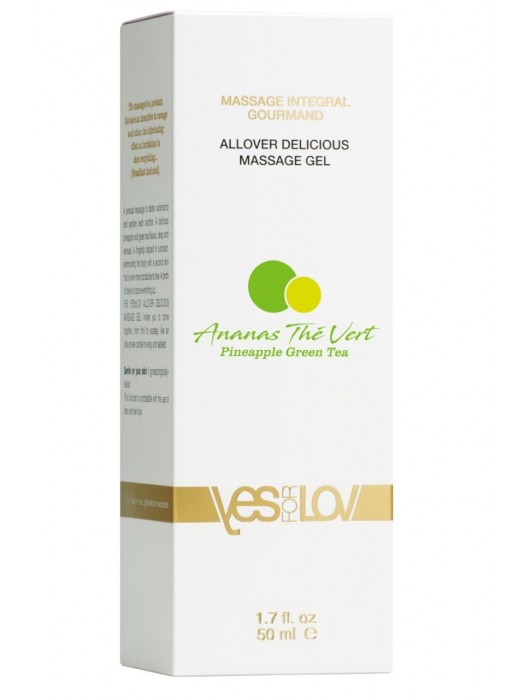 Универсальный массажный гель 3-в-1 Allover Delicious с ароматом ананаса и зеленого чая - 50 мл. - YESforLOV - купить с доставкой в Санкт-Петербурге