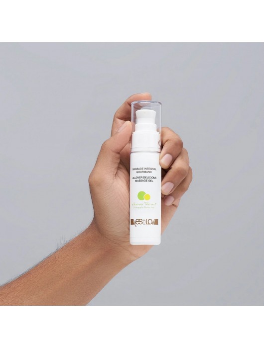 Универсальный массажный гель 3-в-1 Allover Delicious с ароматом ананаса и зеленого чая - 50 мл. - YESforLOV - купить с доставкой в Санкт-Петербурге
