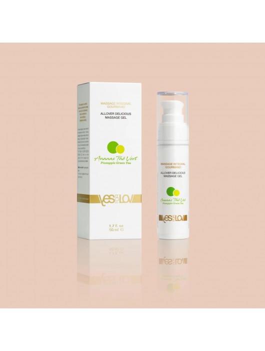 Универсальный массажный гель 3-в-1 Allover Delicious с ароматом ананаса и зеленого чая - 50 мл. - YESforLOV - купить с доставкой в Санкт-Петербурге