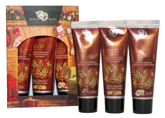 Набор съедобных ароматизированных интимных гель-смазок Juicy fruit - БиоМед - купить с доставкой в Санкт-Петербурге