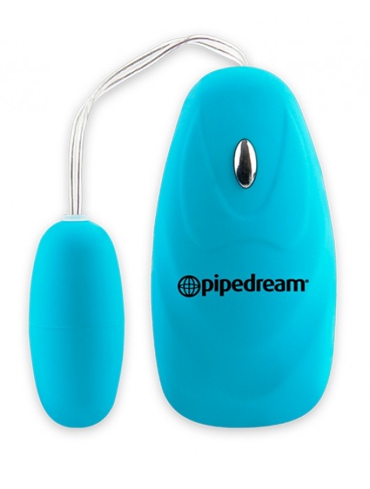 Голубая мультискоростная вибропуля с пультом управления - Pipedream