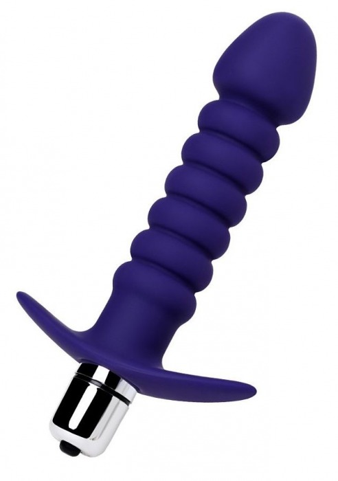 Фиолетовый анальный вибратор Condal - 14 см. - ToyFa