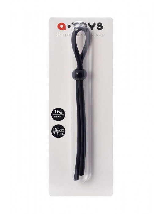Черное лассо на пенис с одной бусиной - A-toys - в Санкт-Петербурге купить с доставкой