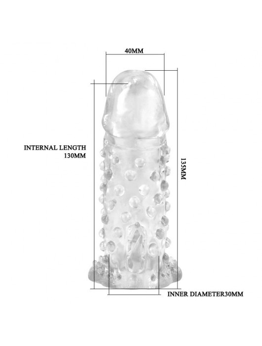 Насадка с пупырышками, усиками и вибропулькой - Baile - в Санкт-Петербурге купить с доставкой