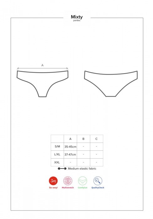 Оригинальные кружевные трусики Mixty - Obsessive купить с доставкой