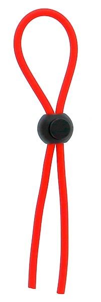 Красное эрекционное лассо с одной бусиной-утяжкой STRETCHY THIN LASSO - Dream Toys - в Санкт-Петербурге купить с доставкой
