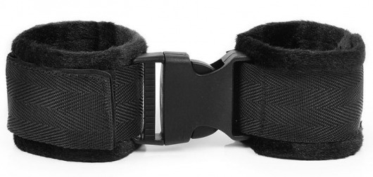 Черные мягкие наручники на липучке - Bior toys - купить с доставкой в Санкт-Петербурге