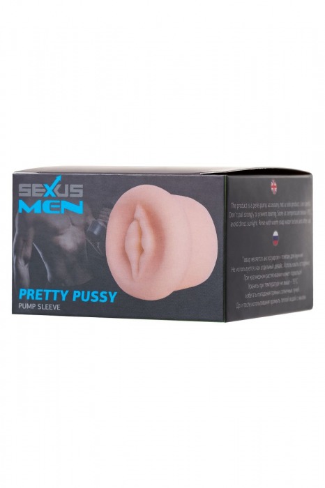 Телесная насадка-вагина на помпу PRETTY PUSSY - Sexus - в Санкт-Петербурге купить с доставкой