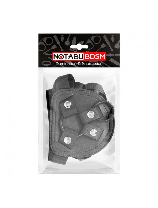 Черные трусики для страпона на регулируемых ремешках - Bior toys - купить с доставкой в Санкт-Петербурге