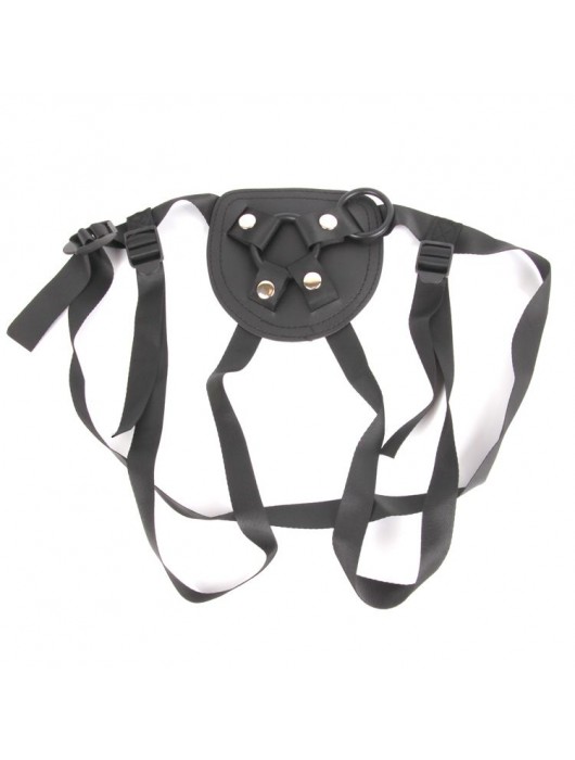 Черные трусики для страпона на регулируемых ремешках - Bior toys - купить с доставкой в Санкт-Петербурге