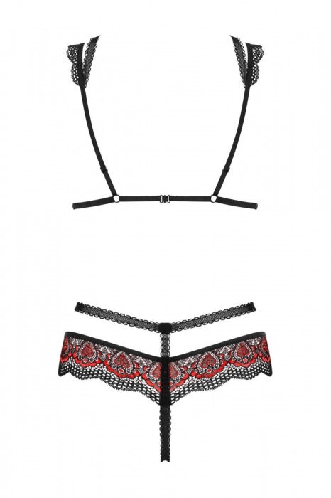 Соблазнительный комплект белья Megies с интимным доступом - Obsessive купить с доставкой