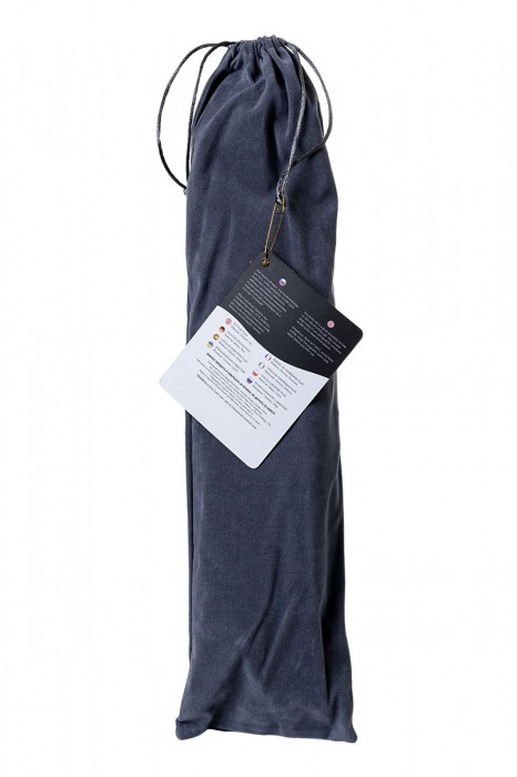 Черная анальная втулка с фиолетово-белым хвостиком - размер M - POPO Pleasure