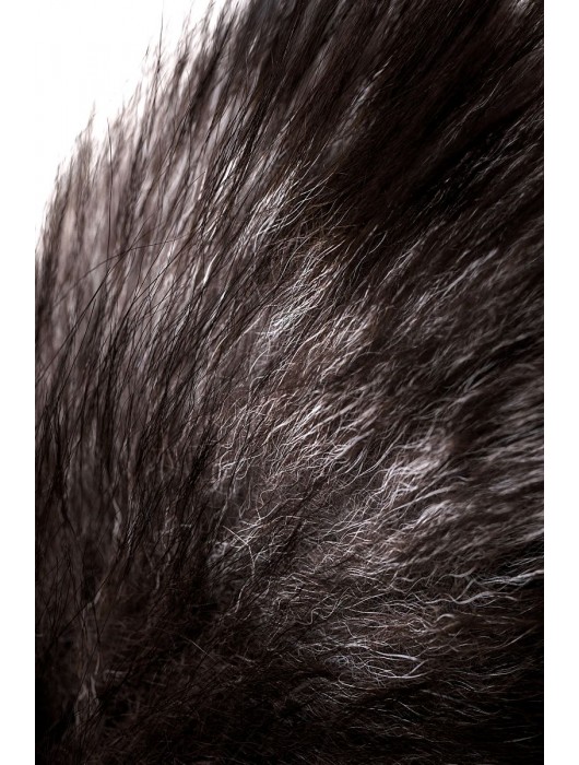 Серебристая металлическая анальная втулка с хвостом чернобурой лисы - размер S - ToyFa - купить с доставкой в Санкт-Петербурге