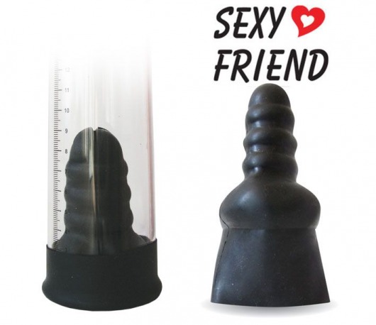 Черная насадка для помпы Sexy Friend размера L - Bior toys - в Санкт-Петербурге купить с доставкой