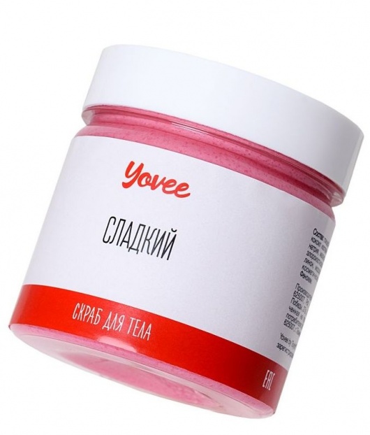 Скраб для тела  Сладкий  с ароматом клубничного йогурта - 200 гр. -  - Магазин феромонов в Санкт-Петербурге