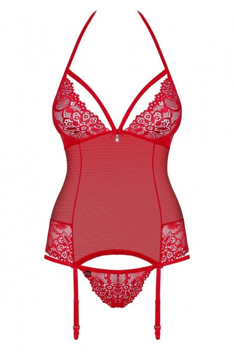 Пикантный кружевной корсаж - Obsessive купить с доставкой