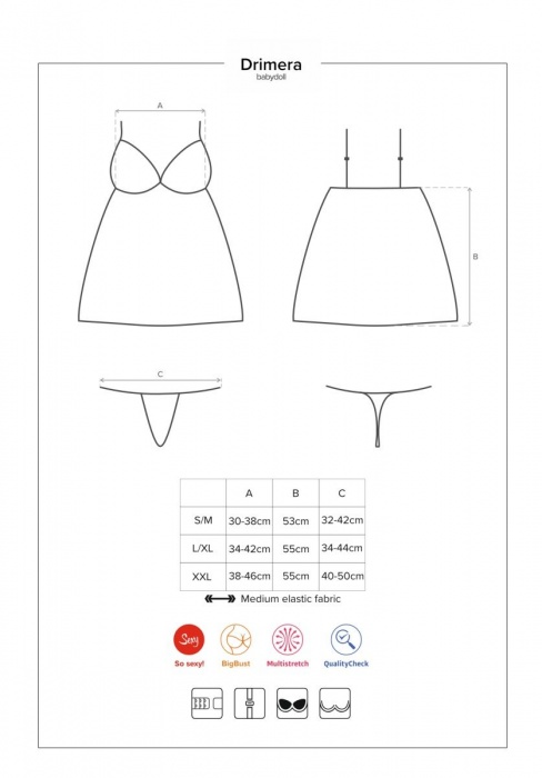 Оригинальная коротенькая сорочка Drimera - Obsessive купить с доставкой
