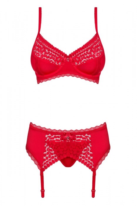 Пикантный кружевной комплект белья Jolierose - Obsessive купить с доставкой