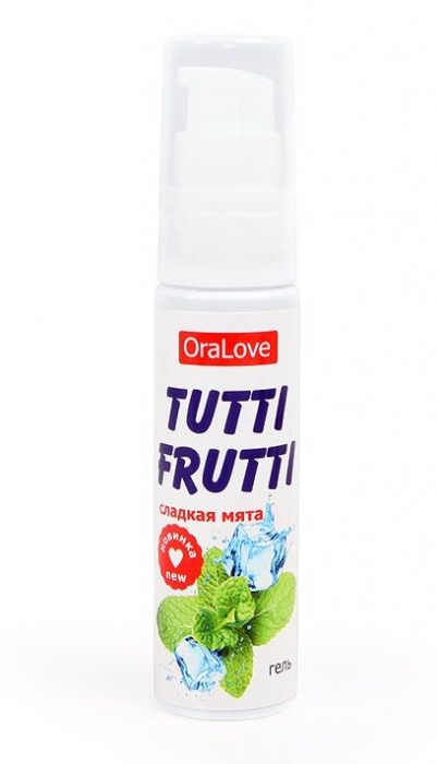 Гель-смазка Tutti-frutti со вкусом сладкой мяты - 30 гр. - Биоритм - купить с доставкой в Санкт-Петербурге