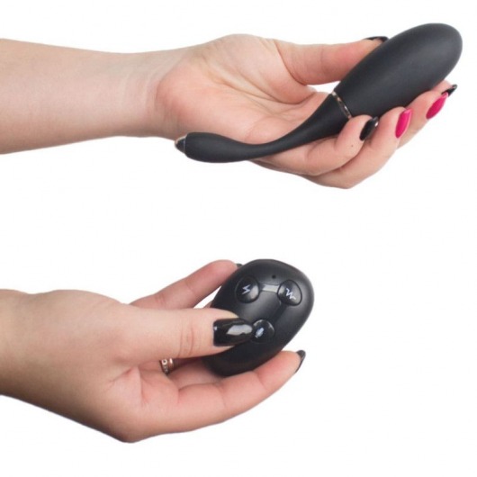 Черное яйцо с электростимуляцией JILL с пультом ДУ - RestArt