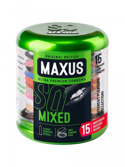 Презервативы в металлическом кейсе MAXUS Mixed - 15 шт. - Maxus - купить с доставкой в Санкт-Петербурге