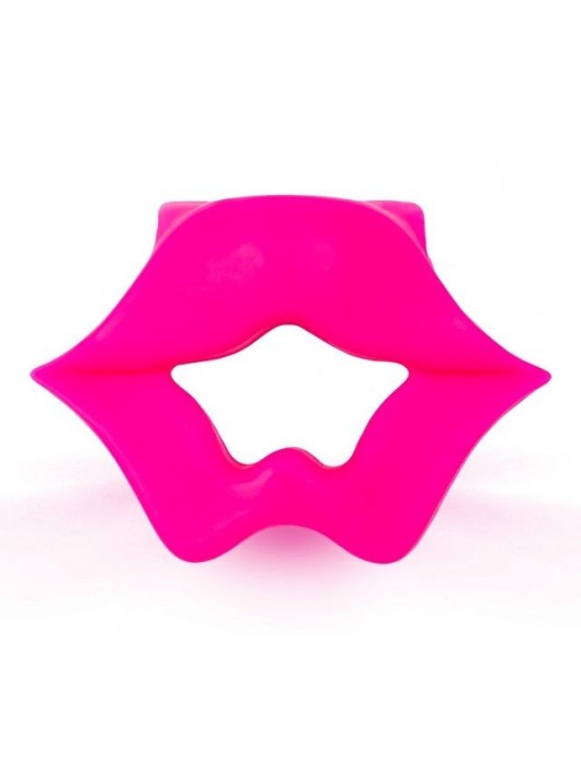 Розовое эрекционное виброкольцо в форме губ - Brazzers - в Санкт-Петербурге купить с доставкой