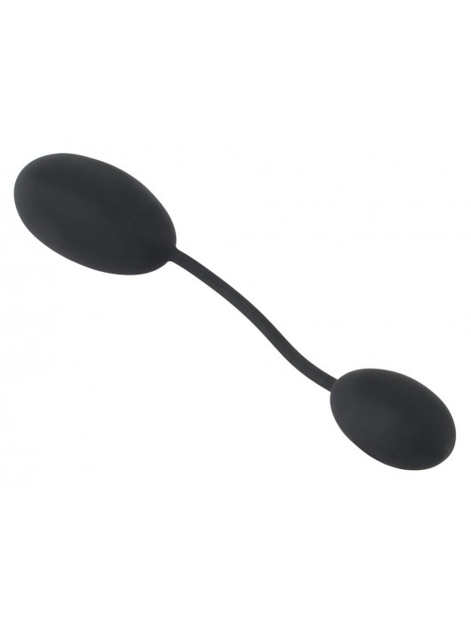 Черные яички на гибкой связке Pussy   Ass Balls - Orion