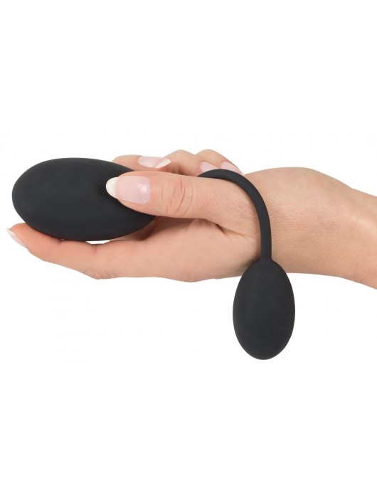 Черные яички на гибкой связке Pussy   Ass Balls - Orion