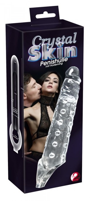 Прозрачная закрытая насадка Crystal Skin Penis Sleeve - 27,8 см. - Orion - в Санкт-Петербурге купить с доставкой