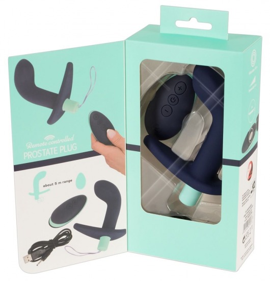 Темно-фиолетовый вибростимулятор простаты с пультом ДУ Remote Controlled Prostate Plug - Orion - в Санкт-Петербурге купить с доставкой