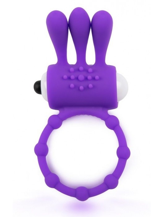 Фиолетовое эрекционное кольцо c вибропулей и усиками - Brazzers - в Санкт-Петербурге купить с доставкой