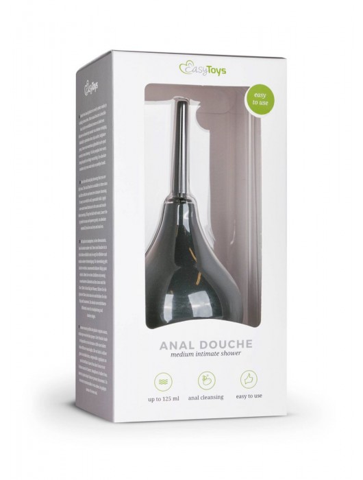 Черный средний анальный душ Black Anal Douche - ONE DC B.V. - купить с доставкой в Санкт-Петербурге