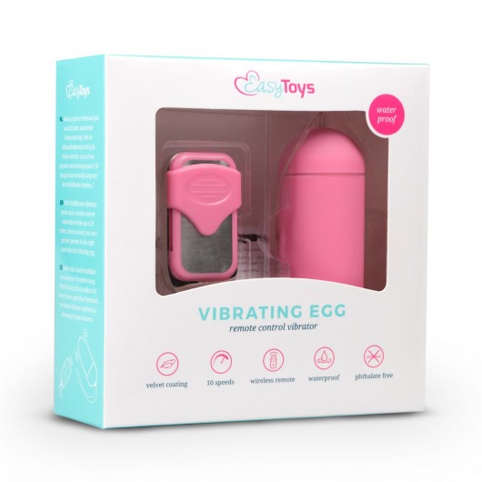 Розовое виброяйцо Easytoys Vibration Egg с пультом ДУ - EDC Wholesale