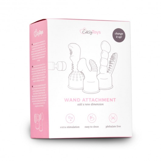 Розовая насадка для wand-вибратора Easytoys Rabbit Attachment - EDC