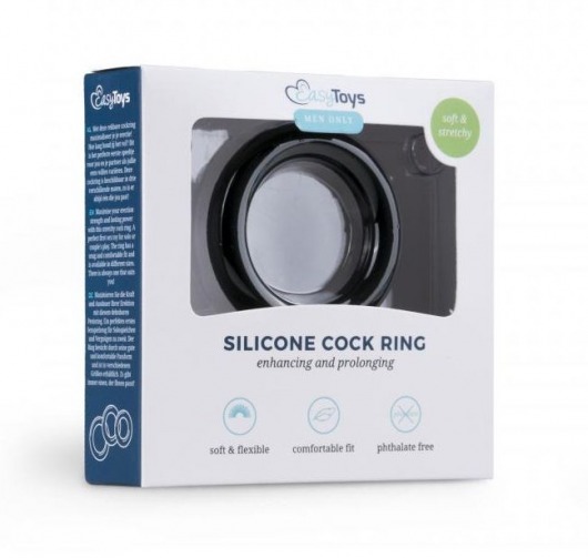 Черное эрекционное кольцо Silicone Cock Ring Medium - EDC Wholesale - в Санкт-Петербурге купить с доставкой