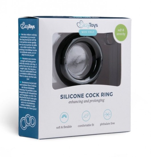 Черное эрекционное кольцо Silicone Cock Ring Small - EDC Wholesale - в Санкт-Петербурге купить с доставкой