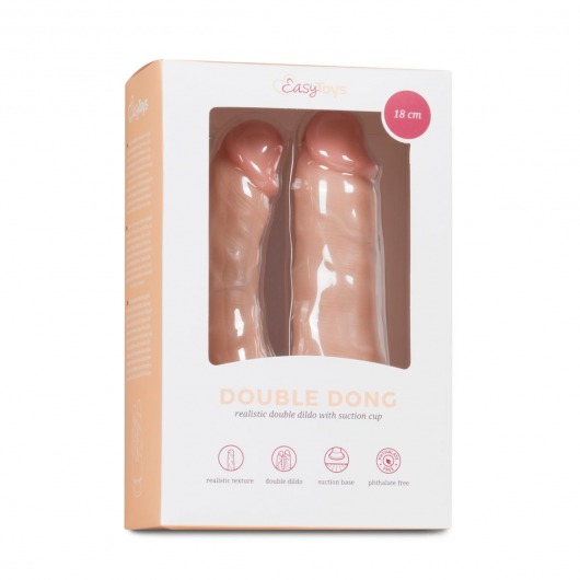 Анально-вагинальный фаллоимитатор Easytoys Double Dildo - 18 см. - EDC
