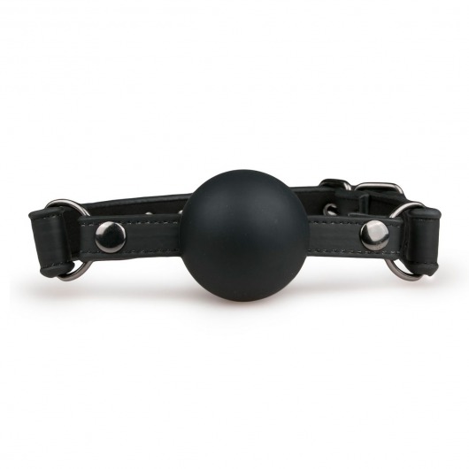 Черный силиконовый кляп-шар Easytoys Ball Gag With Large Silicone Ball - EDC Wholesale - купить с доставкой в Санкт-Петербурге