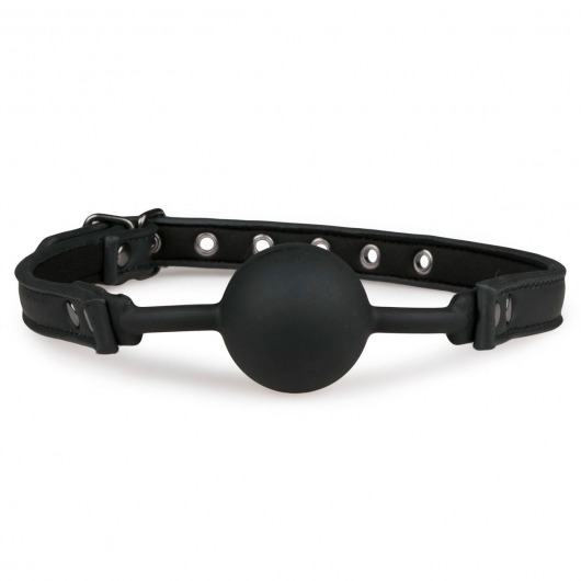 Черный кляп-шар Easytoys Ball Gag With Silicone Ball - EDC Wholesale - купить с доставкой в Санкт-Петербурге