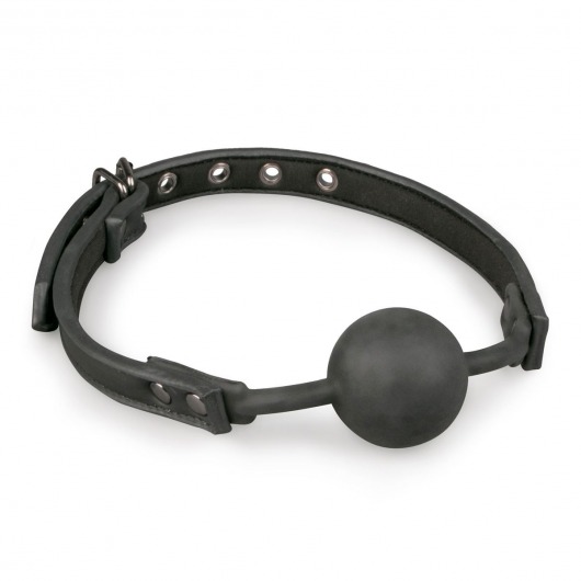 Черный кляп-шар Easytoys Ball Gag With Silicone Ball - EDC Wholesale - купить с доставкой в Санкт-Петербурге