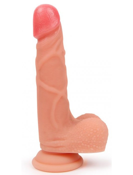 Телесный фаллоимитатор-реалистик на присоске - Erowoman-Eroman