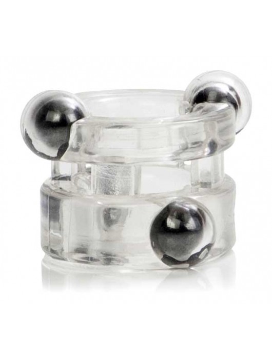 Двойное эрекционное кольцо с магнитами Magnetic Power Ring - California Exotic Novelties - в Санкт-Петербурге купить с доставкой