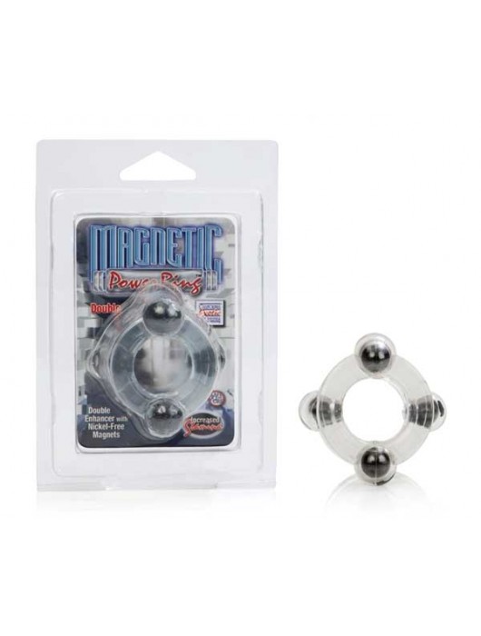 Двойное эрекционное кольцо с магнитами Magnetic Power Ring - California Exotic Novelties - в Санкт-Петербурге купить с доставкой