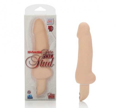 Вибратор  STUD 10-Function Pure Skin - 17,25 см. - California Exotic Novelties