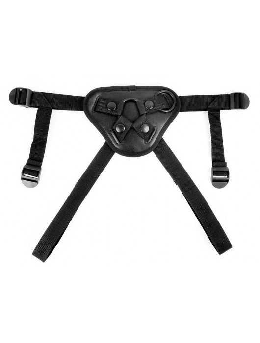 Черные универсальные трусики для страпона на регулируемых ремешках - Bior toys - купить с доставкой в Санкт-Петербурге