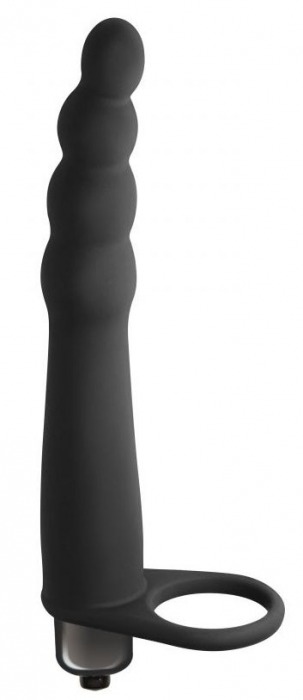 Черная вибронасадка для двойного проникновения Bramble - 16,5 см. - Lola Games - купить с доставкой в Санкт-Петербурге