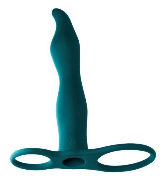 Зеленая вибронасадка для двойного проникновения Flirtini - 15,9 см. - Lola Games - купить с доставкой в Санкт-Петербурге