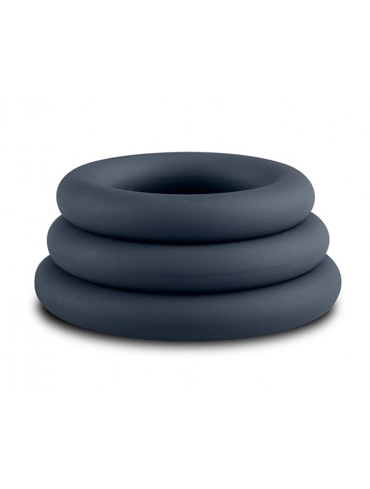 Набор из 3 темно-серых эрекционных колец - ONE DC B.V. - в Санкт-Петербурге купить с доставкой