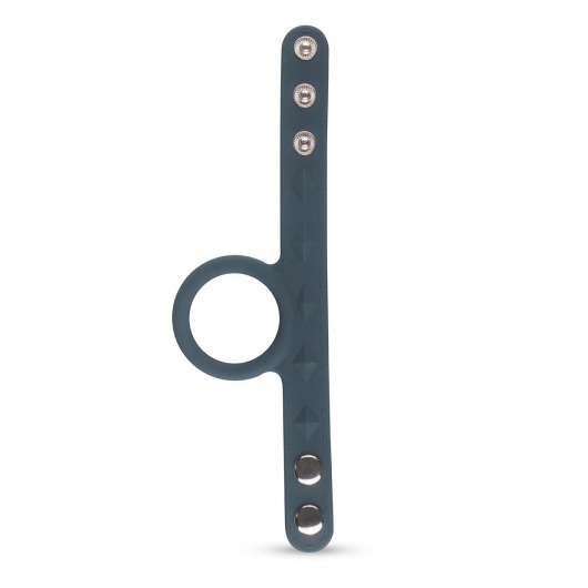 Темно-серое эрекционное кольцо с утяжкой для мошонки - размер L - EDC - в Санкт-Петербурге купить с доставкой