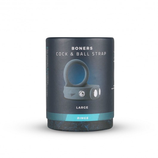 Темно-серое эрекционное кольцо с утяжкой для мошонки - размер L - EDC - в Санкт-Петербурге купить с доставкой